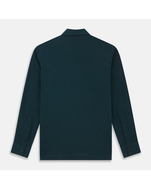 Turnbull & Asser Dark Green Cotton Polo Shirt for men