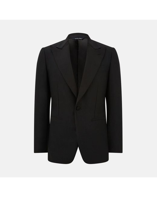 Turnbull & Asser Black Single Breasted Dinner Suit for men