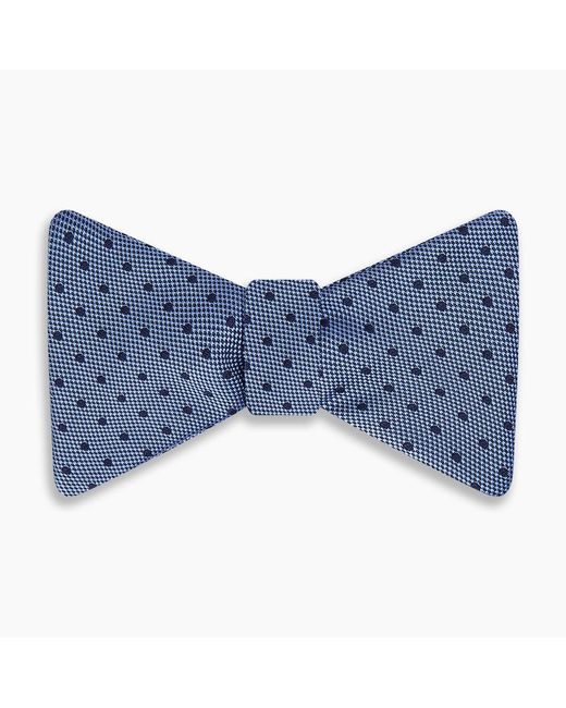 Turnbull & Asser Blue Micro Dot Silk Bow Tie for men