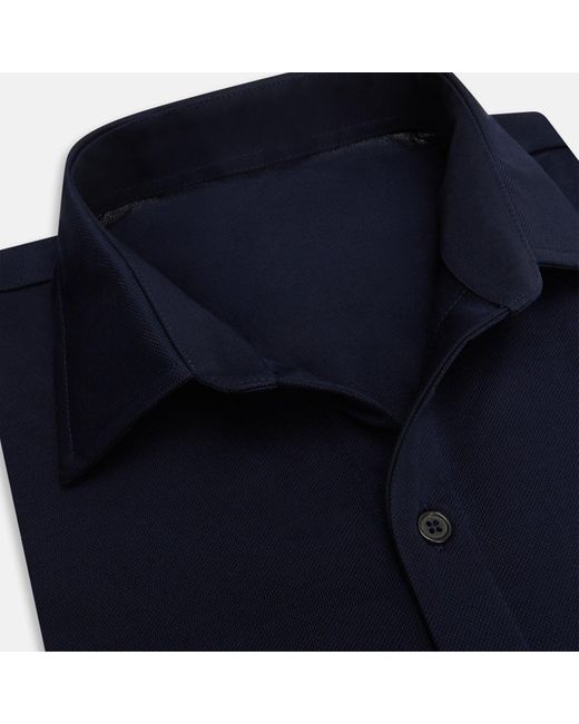 Turnbull & Asser Blue Navy Cotton Polo Shirt for men