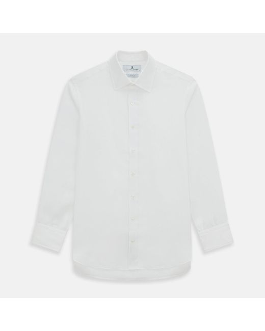 Turnbull & Asser White Linen Mayfair Shirt for men
