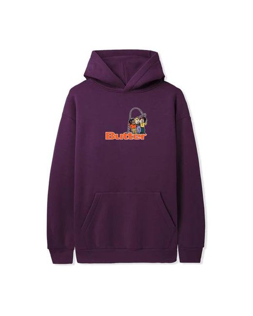 Butter Goods Cotton Headphones Logo Pullover Hoodie in Purple for Men