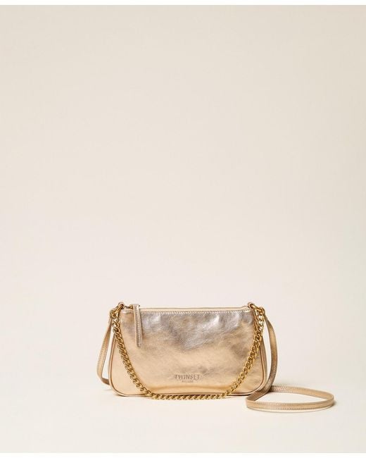 Twinset Natural Leather Shoulder Bag