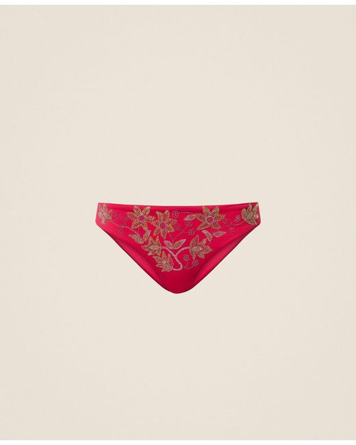 Twinset Pink Brazilian Bikini Bottom With Studs