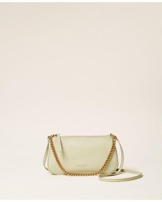 Twinset Natural Leather Shoulder Bag