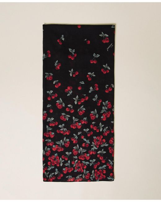 Twinset Black Cherry Print Stole