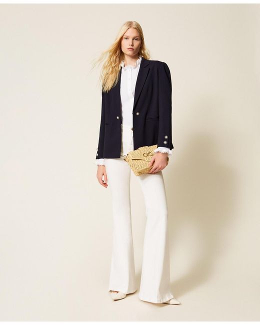 Twinset Multicolor Blazer With Decorative Buttons