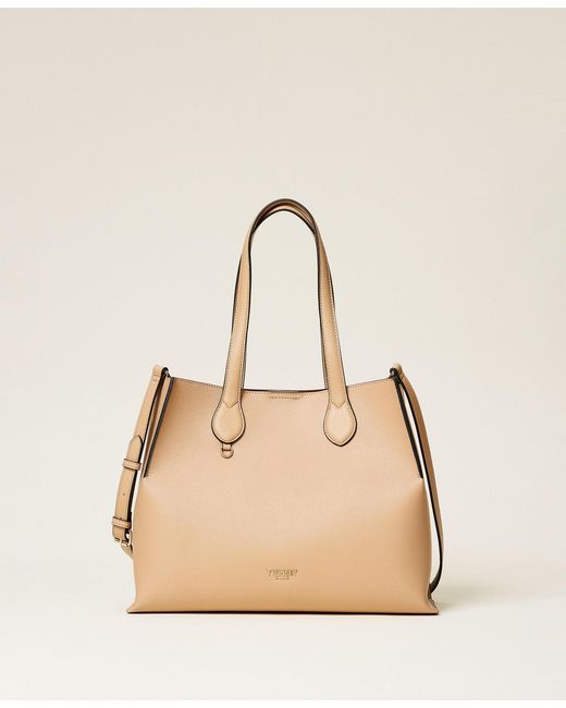 Twinset Natural Shopping Bag With Logo