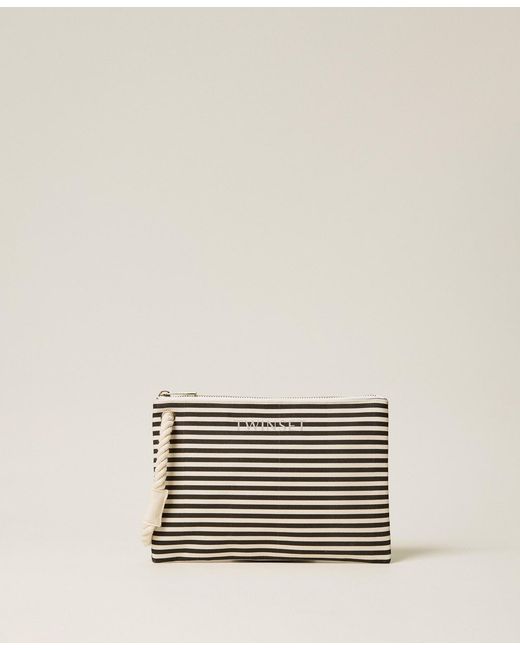 Twinset Natural Pochette Aus Canvas