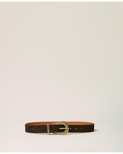 Twinset Natural Suede Belt