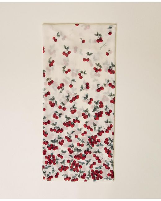 Twinset White Cherry Print Stole