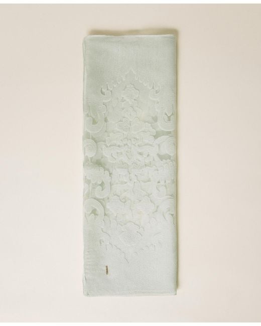 Twinset Natural Inlaid Lace Stole