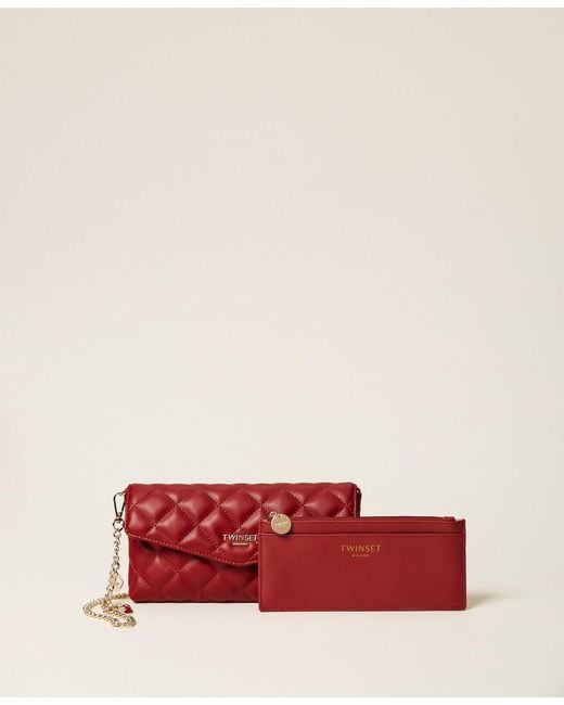 Twinset Red Set Of Document Folders With Logo