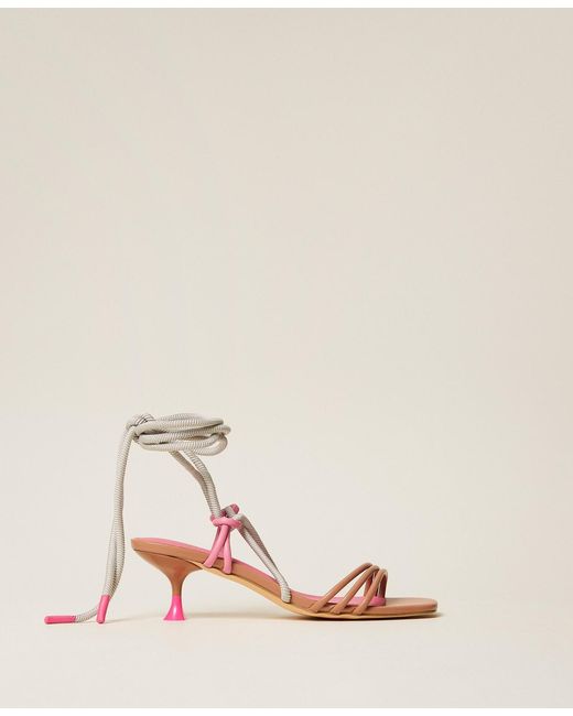 Twinset Natural Myfo Sandale Im Color-Block-Design