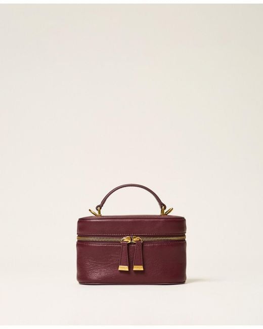Twinset Pink Leather Shoulder Bag