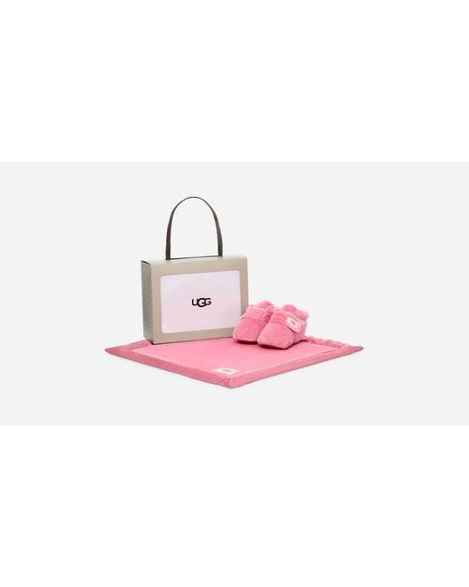 Ugg Pink ® Infants' Bixbee Bootie And Lovey Blanket Fleece Blankets|boots