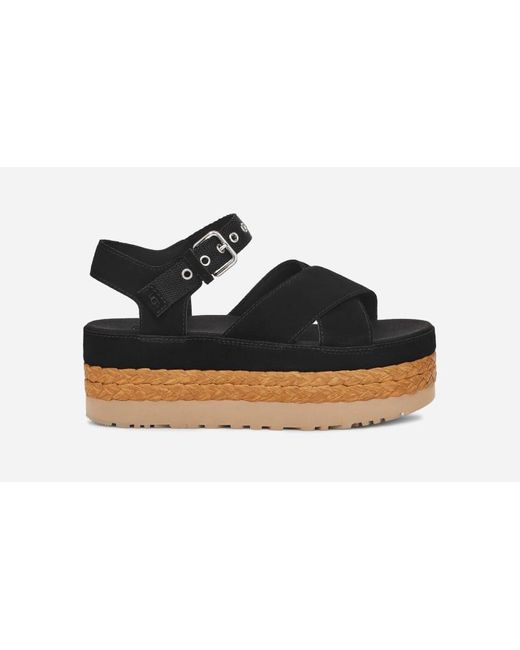 Ugg Black ® Aubrey Ankle Suede/textile/recycled Materials Sandals