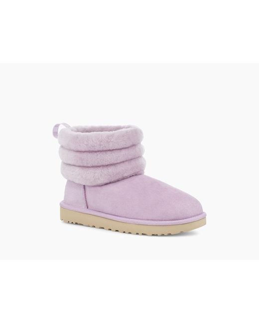 Women's fluff mini quilted boots pink 2025