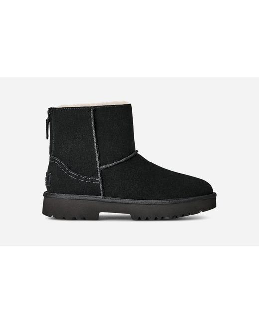 Ugg Black Marais Zip Up Sheepskin Classic Boots