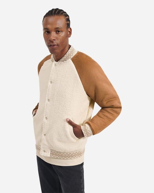 Ugg Natural ® Tasman ®fluff Varsity Jacket Polyester/recycled Materials for men