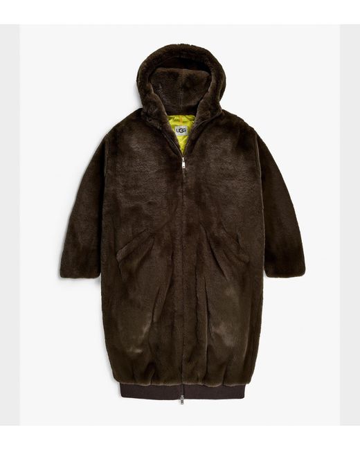 UGG Koko Oversized Faux Fur Coat Polyester | Lyst