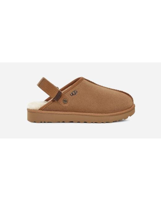 Ugg Brown Lanah Clog in Black, Größe 39, Leder