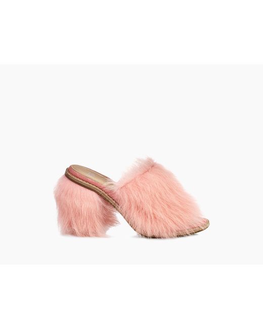 Ugg Pink Exclusive Rosa Fluff Heeled Mules