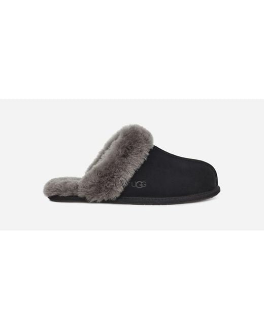 Ugg Black Scuffette Ii Suede Sheepskin Slipper