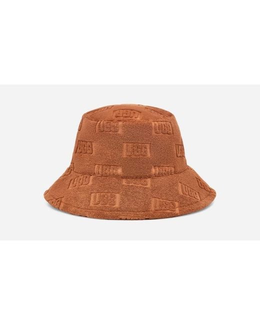 Ugg Black ®block Terry Bucket Hat Terry Cloth/recycled Materials Hats