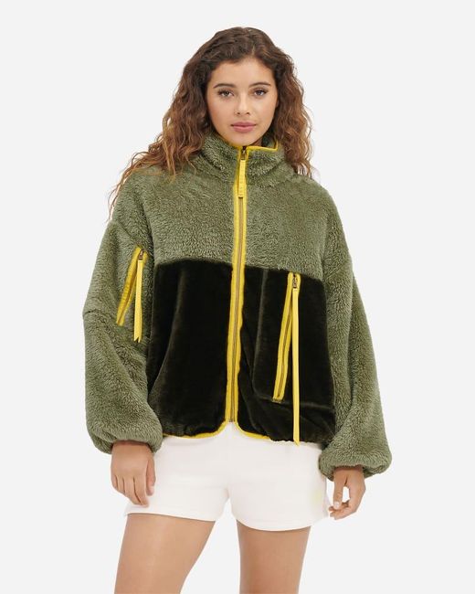 Ugg Green Marlene Sherpa Jacket Ii