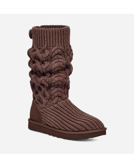 Ugg Brown ® Classic Cardi Boot mit Zopfmuster