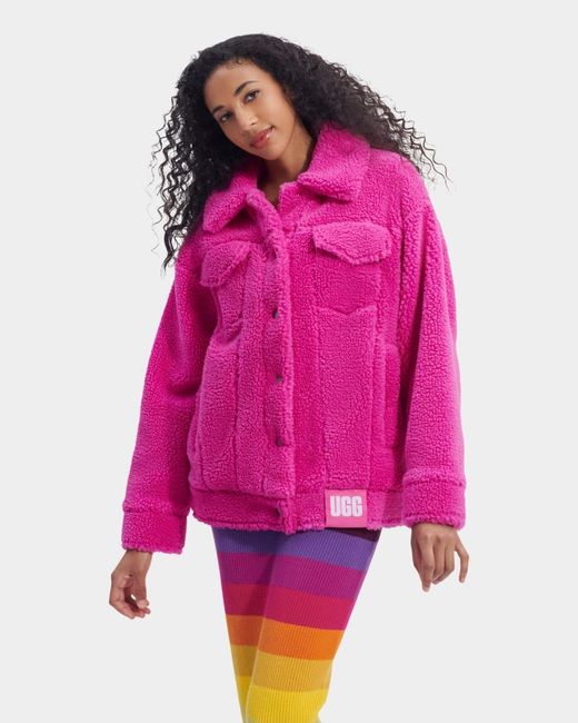 Femme Frankie Sherpa Trucker Vest Frankie Sherpa Trucker Vest Ugg en coloris Pink