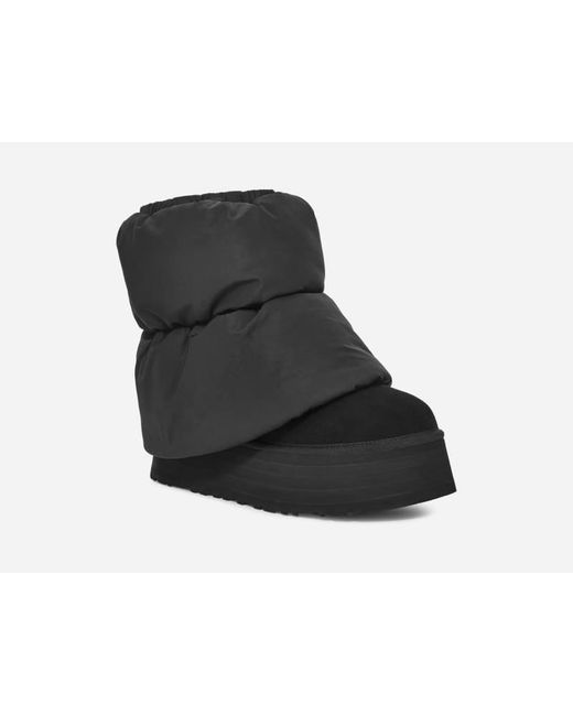Ugg Black Classic Mini Dipper Puffer Boot Für Damen