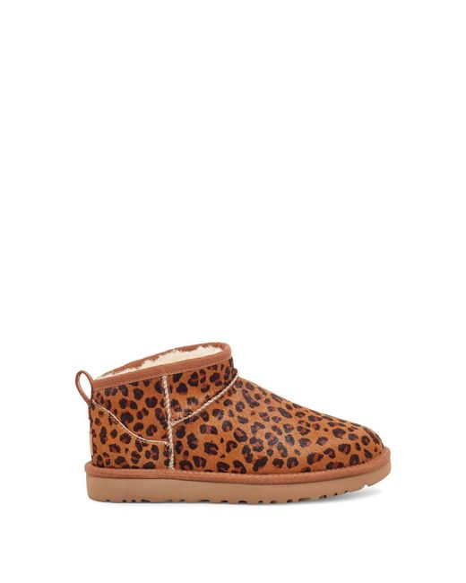 UGG Classic Ultra Mini Leopard Calf Hair in Natural | Lyst