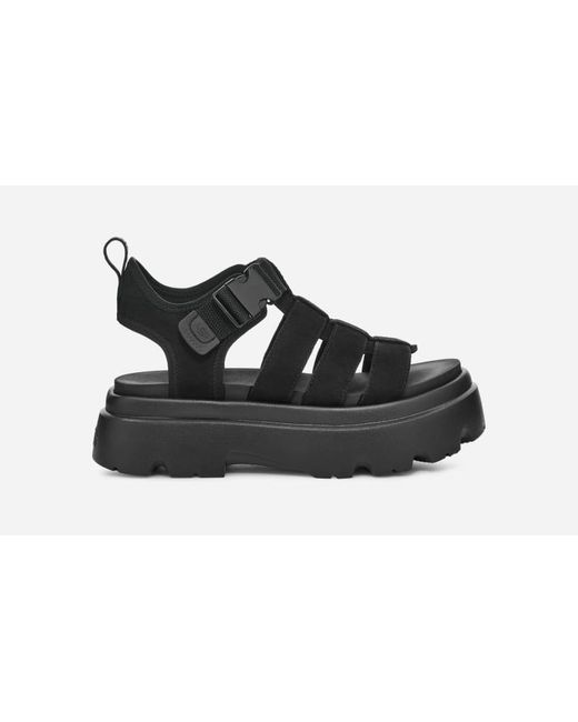 Ugg Black ® Cora Nubuck/textile/recycled Materials Sandals