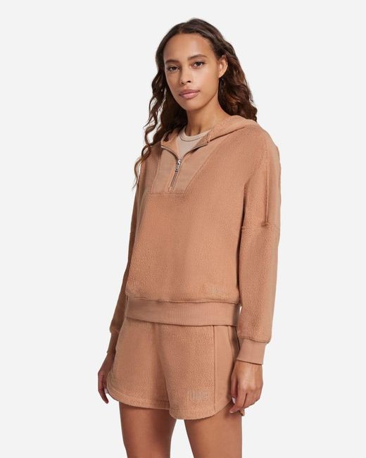 Ugg Brown ® Stephny Mixed Hoodie Cotton Blend/recycled Materials
