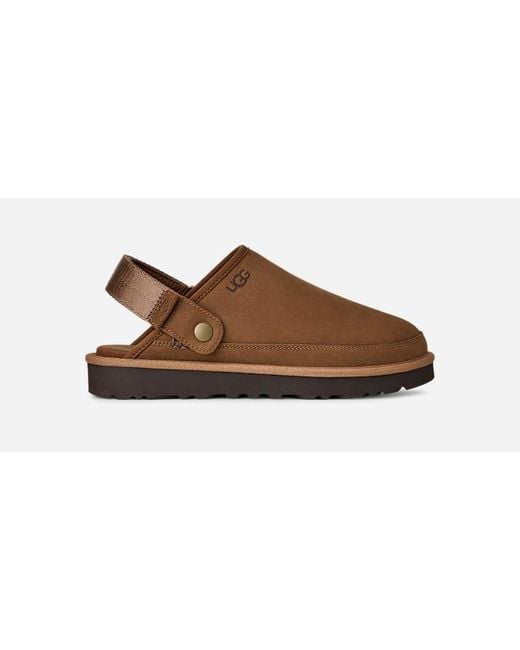 Ugg Brown Goldencoast Clog Ii Nubuck Shoes for men