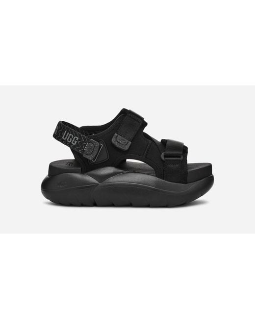 Ugg Black ® La Alto Cross Strap Sandal