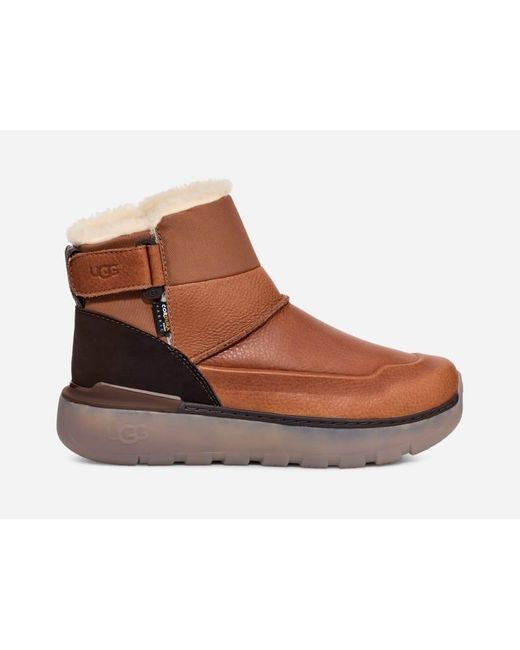 Ugg Brown City Mini Leather Cold Weather Boots for men