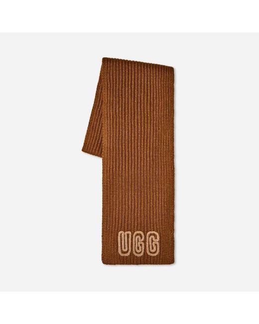 Écharpe Côtelée Épaisse Ugg en coloris Brown