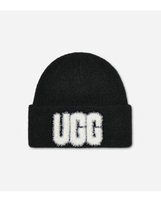 Bonnet Fuzzy À Logo Ugg en coloris Black