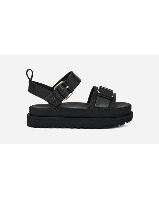 Ugg Black Goldenstar Villa Nubuck/Leather Sandals