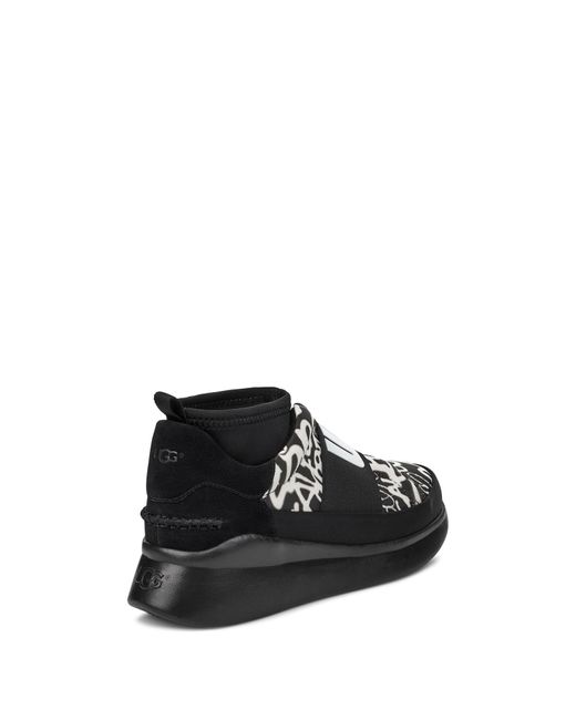 UGG Fleece Neutra Sneaker Graffiti Pop in Black/White (Black) - Lyst