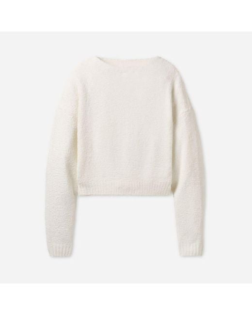 Ugg White Novalie Slouchy Pullover Polyester Tops