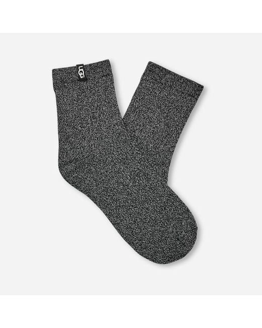 Ugg Gray Lavinia Shimmer Quarter Cotton Blend