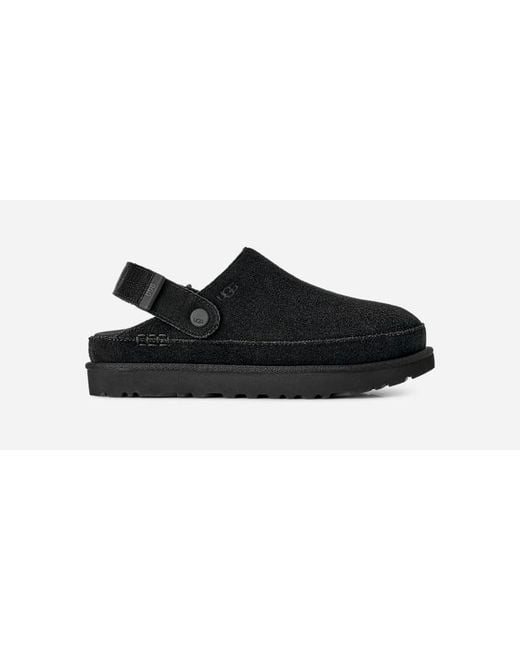 Ugg Black Goldenstar Clog Suede Shoes