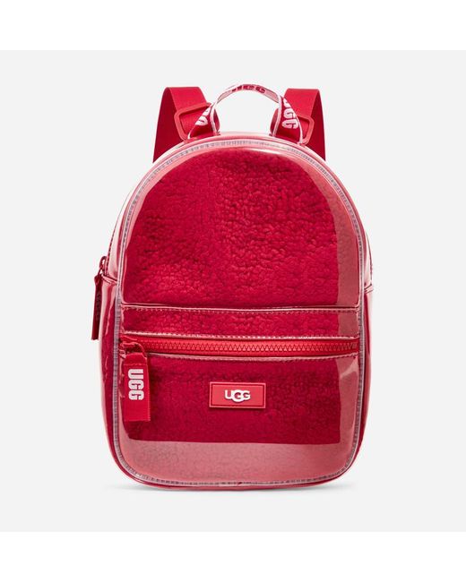 Ugg Red ® Dannie Ii Mini Backpack Clear Faux Fur Backpacks