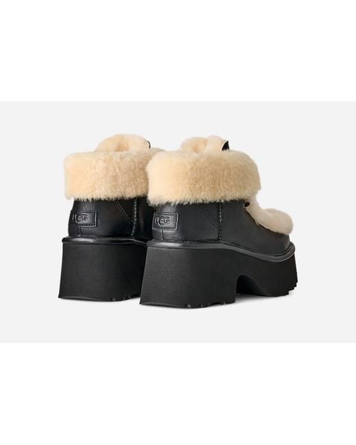 Botte En Cuir À Lacets Classic Esmee Ugg en coloris Black