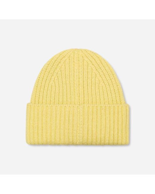 Ugg Yellow Breit Gerippte Beanie Für Damen