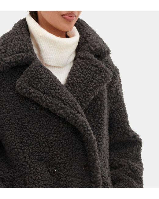 ugg teddy bear jacket black
